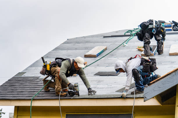 Professional Roof Repair technician working in Helena, OK